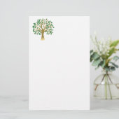 Goldene Bäume Briefpapier (Stehend Vorderseite)