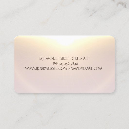 Goldene Bäume Frauen Silhouette Abstrakt Visitenkarte (Rückseite)