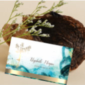 Goldene Bäume Frauen Silhouette Abstrakt Visitenkarte