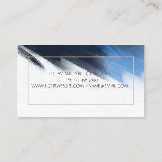 Goldene Bäume Frauen Silhouette, Yoga Brush Stroke Visitenkarte (Rückseite)