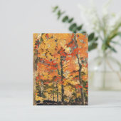 Goldene Bäume Postkarte (Stehend Vorderseite)