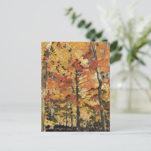 Goldene Bäume Postkarte (Stehend Vorderseite)