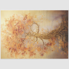 Goldene Bäume Seidenpapier