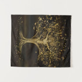 Goldene Baumgöttin Wandteppich (Vorderseite (Horizontal))