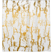 Goldene Baumrindenrisse Duschvorhang (Vorderseite)