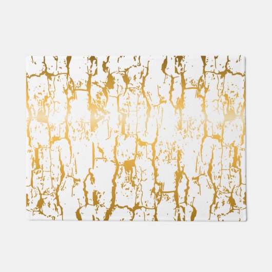 Goldene Baumrindenrisse Fußmatte (Vorderseite)