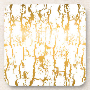 Goldene Baumrindenrisse Getränkeuntersetzer
