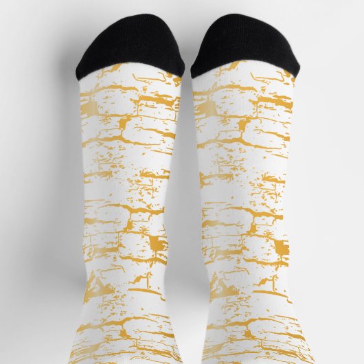 Goldene Baumrindenrisse Socken (Oben)