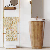 Goldene Baumzweige - Ändern der Hintergrundfarbe Badhandtuch Set