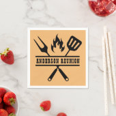 Goldene BBQ-Familientreffen Serviette (Beispiel)