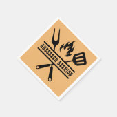 Goldene BBQ-Familientreffen Serviette (Ecke)