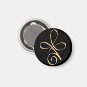 Goldene bedingungslose Liebe Magnet (Vorderseite/Rückseite)