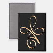 Goldene bedingungslose Liebe Magnet (Vorderseite/Rückseite)