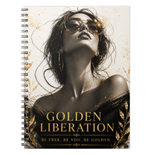 Goldene Befreiung Starkes Frauen Notizbuch Notizblock