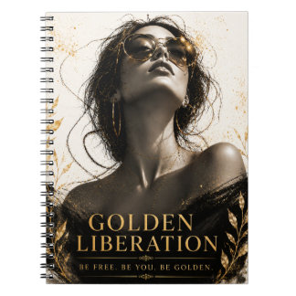 Goldene Befreiung | Starkes Frauen Notizbuch Notizblock