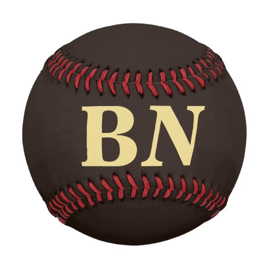 Goldene benutzerdefinierte Initialen minimalistisc Baseball (Vorderseite)