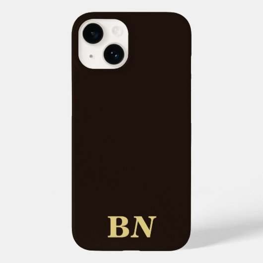 Goldene benutzerdefinierte Initialen minimalistisc Case-Mate iPhone Hülle (Rückseite)