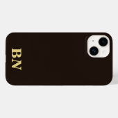 Goldene benutzerdefinierte Initialen minimalistisc Case-Mate iPhone Hülle (Rückseite (Horizontal))