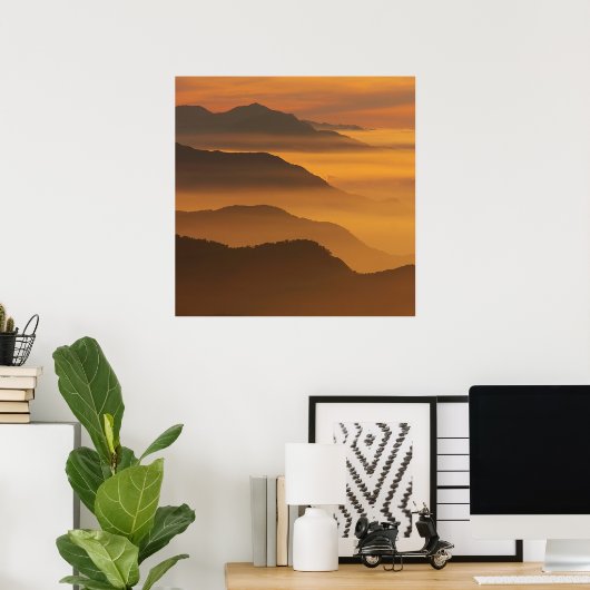 Goldene Berge Poster (Heimbüro)