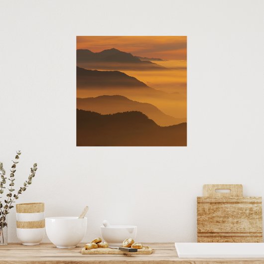 Goldene Berge Poster (Küche)