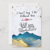 Goldene Berge werden meine Hochzeit mit der Brautj Einladung (Vorderseite)