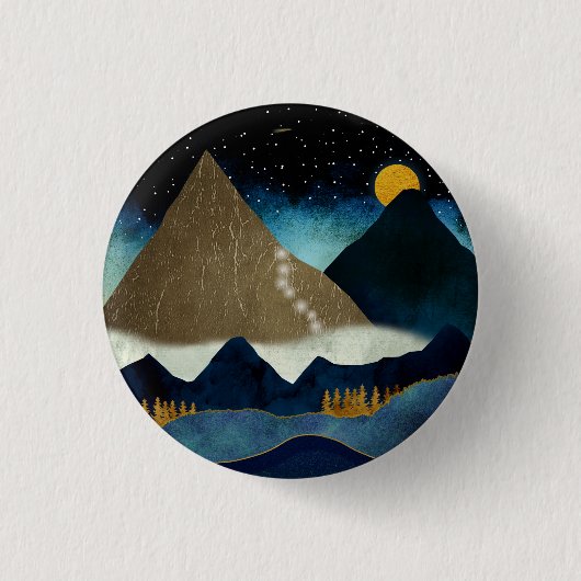 Goldene Bergketten Button (Vorderseite)