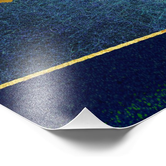 Goldene Bergketten Fotodruck (Ecke)