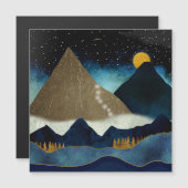 Goldene Bergketten Magnetkarte (Vorne/Hinten)