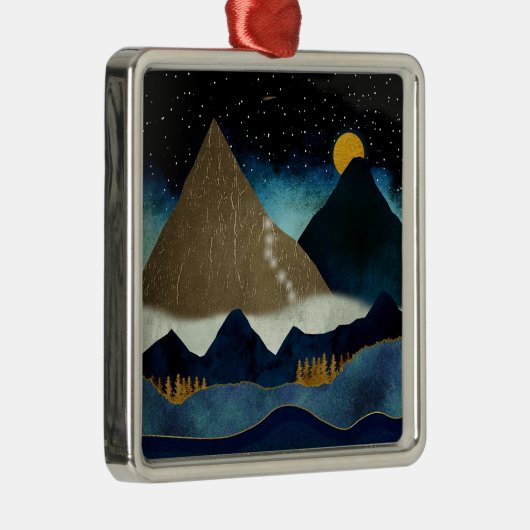 Goldene Bergketten Ornament Aus Metall (Rechts)