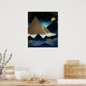 Goldene Bergketten Poster (Küche)