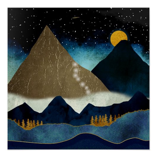 Goldene Bergketten Poster (Vorderseite)