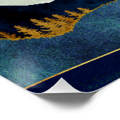 Goldene Bergketten Poster (Ecke)