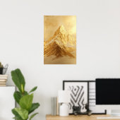 Goldene Bergspitze Poster (Heimbüro)