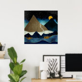 Goldene Bergsteiger Poster (Heimbüro)