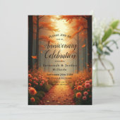 Goldene Bernstein Herbst Spazio -1 Einladung (Stehend Vorderseite)