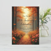 Goldene Bernstein Herbst Spazio -1 Einladung (Stehend Vorderseite)