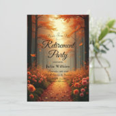 Goldene Bernstein Herbst Spazio -1 Einladung (Stehend Vorderseite)