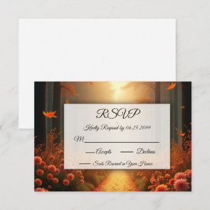Goldene Bernstein Herbst Spazio -1 RSVP Karte