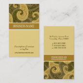 Goldene bernsteinfarbige visitenkarte (Vorne/Hinten)