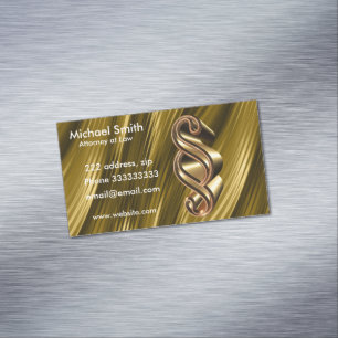 Goldene Beschaffenheit Magnetische Visitenkarte
