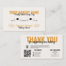 Goldene Besitzerkarte für Bäckereien im eleganten