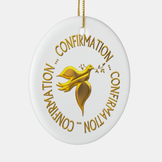 Goldene Bestätigung und Heiliger Geist Keramik Ornament (Rechts)