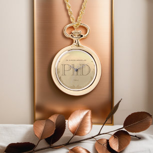 Goldene Bezeichnung PhD-Abschluss Armbanduhr