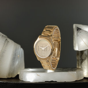 Goldene Bezeichnung PhD-Abschluss Armbanduhr