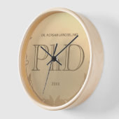 Goldene Bezeichnung PhD-Abschluss Uhr (Winkel)