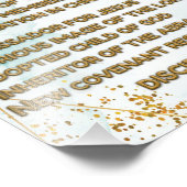 Goldene biblische Bejahungen Akrostik w_Scripture  Fotodruck (Ecke)