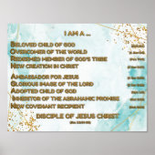 Goldene biblische Bejahungen Akrostik w_Scripture Poster (Vorne)