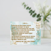 Goldene biblische Bejahungen Akrostik w_Scripture Postkarte (Stehend Vorderseite)