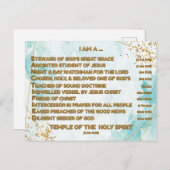 Goldene biblische Bejahungen Akrostik w_Scripture Postkarte (Vorne/Hinten)