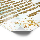 Goldene biblische Bejahungen Akrostisch w_Scriptur Fotodruck (Ecke)